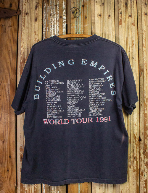 Vintage Queensryche Building Empires Pushead Concert T Shirt 1991 Black XL