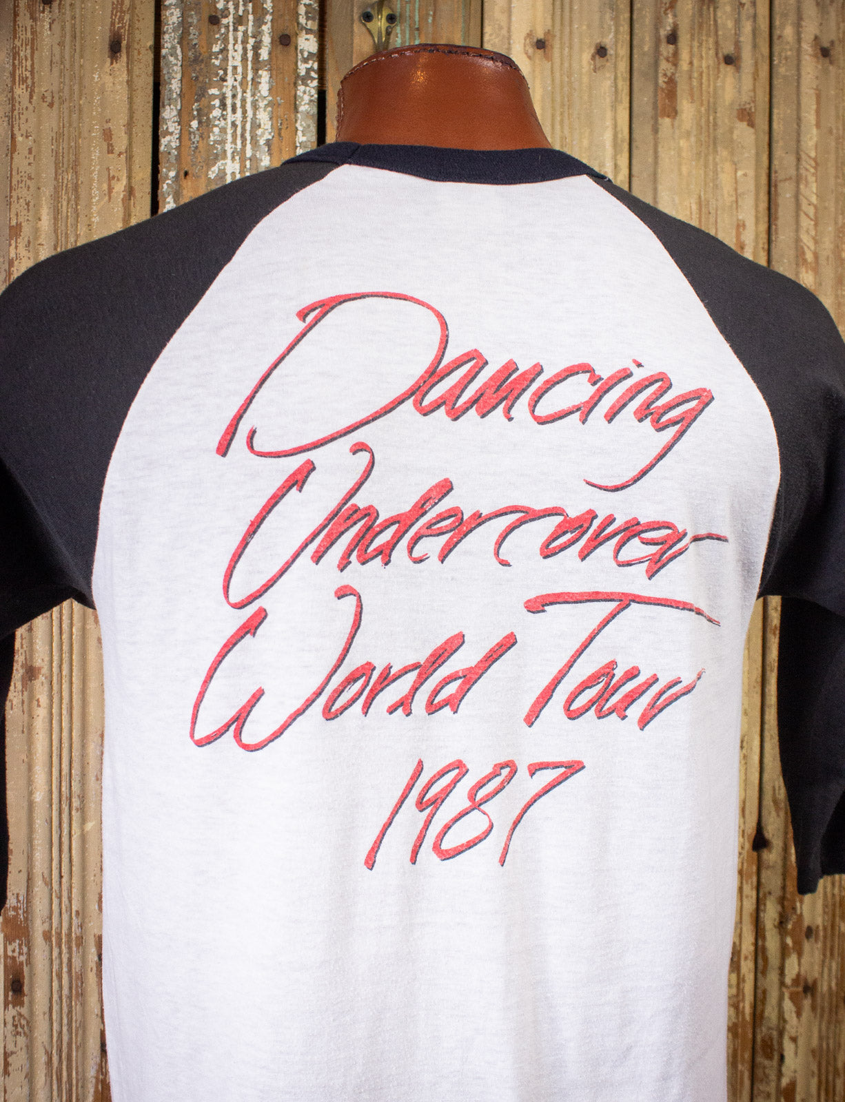 Vintage Ratt Dancing Undercover World Tour Raglan Concert T Shirt 1987 Black/White Large