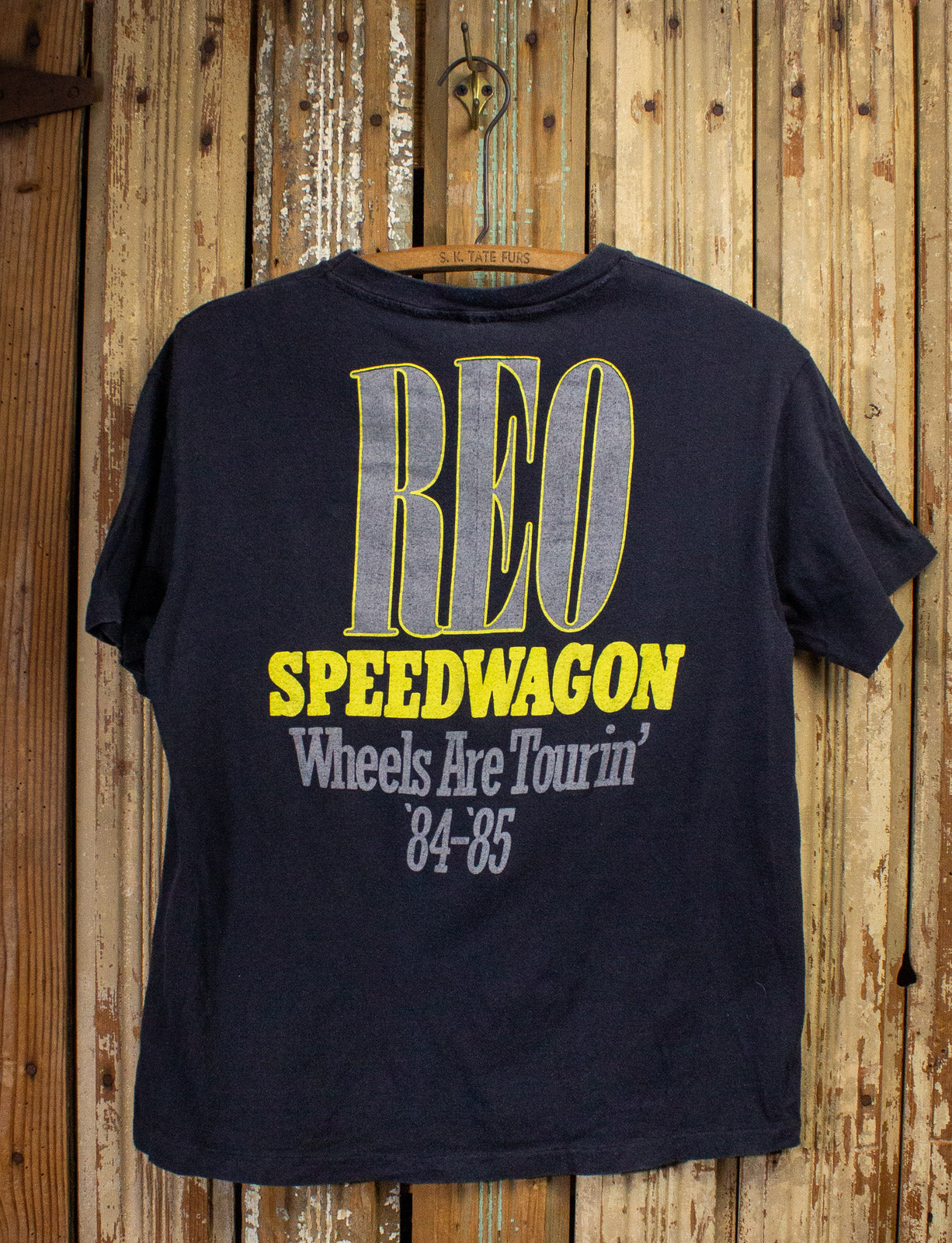 Vintage REO Speedwagon Wheels Are Turnin' Concert T Shirt 1984-85 Black Medium