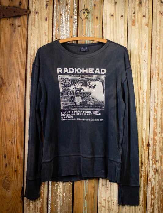Vintage Radiohead Fast Track Concert Sweatshirt 2000 Black XL