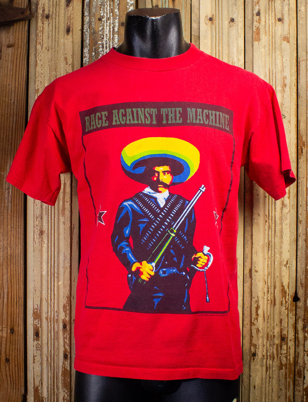 Vintage Rage Against The Machine Emiliano Zapata Concert T Shirt 2000 Red Medium