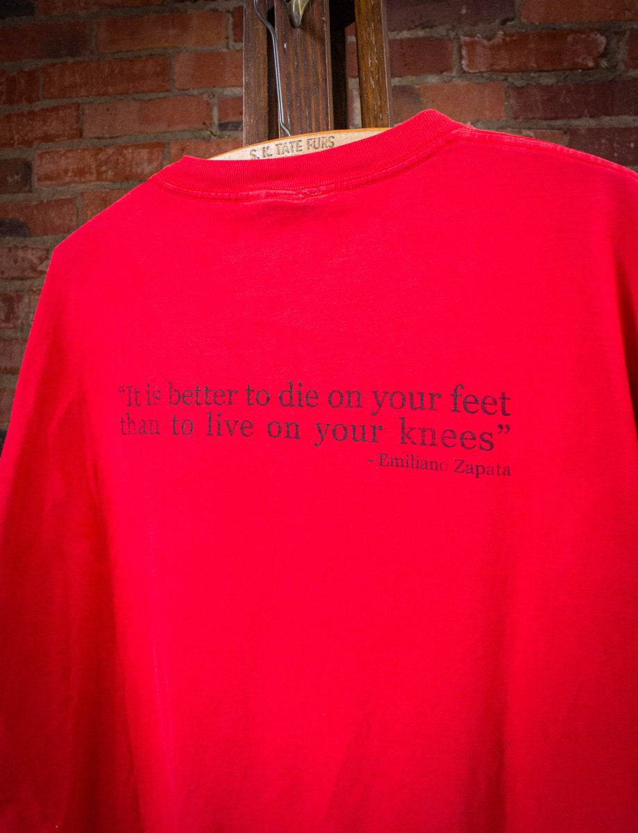 Vintage Rage Against The Machine Zapata Concert T Shirt 2000 Red