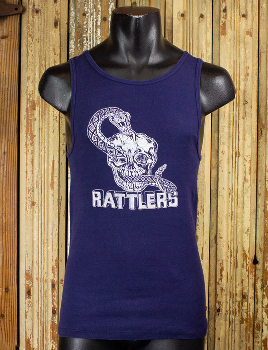 Vintage Rattlers Graphic Tank Top Blue Medium