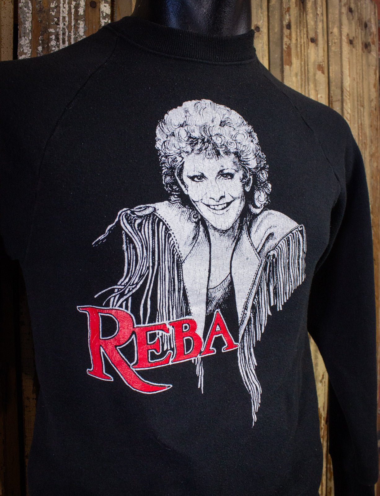 Vintage Reba McEntire Concert Sweatshirt 80s Black Small