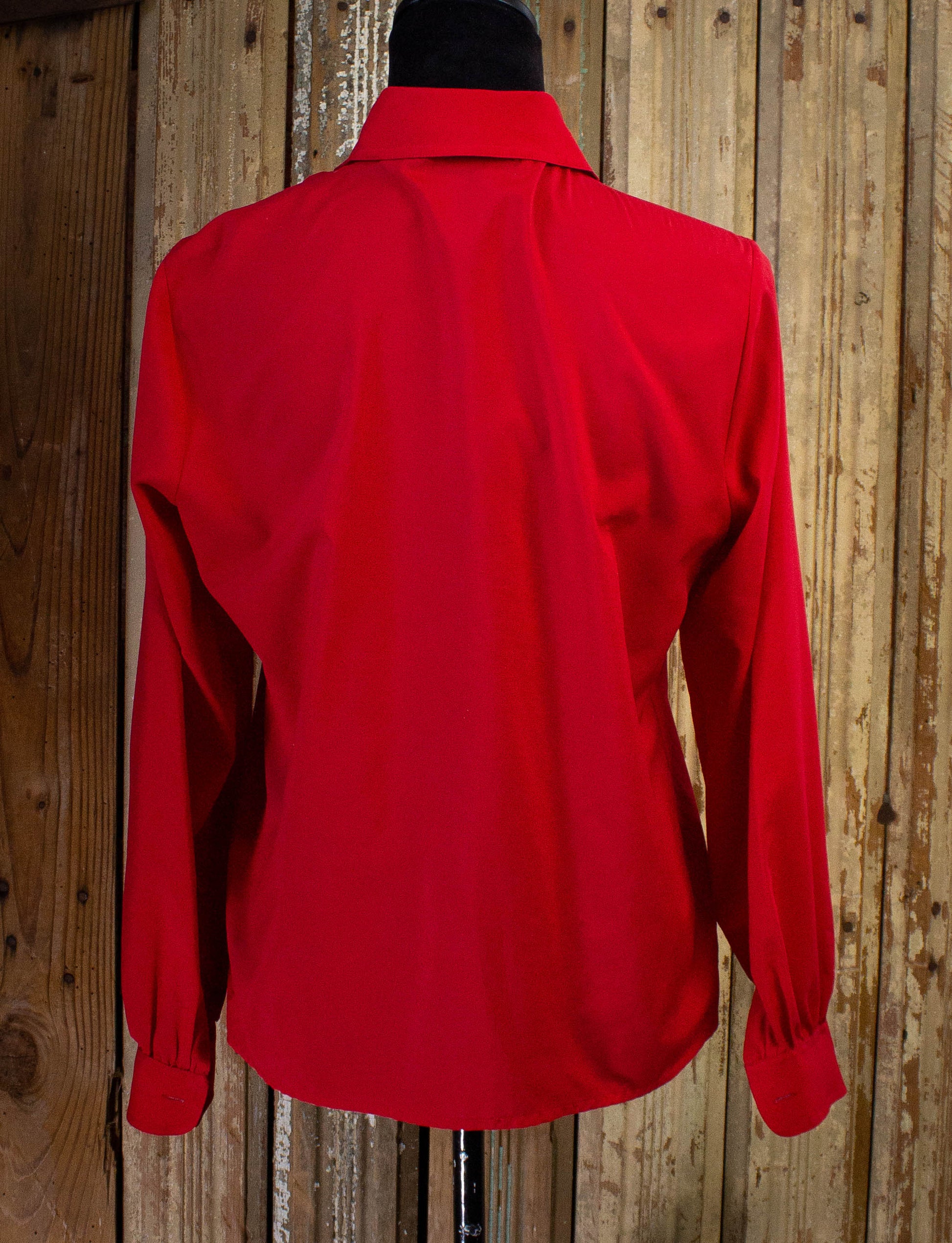 Vintage Josephine Red Button Down Deadstock Blouse 1990s M