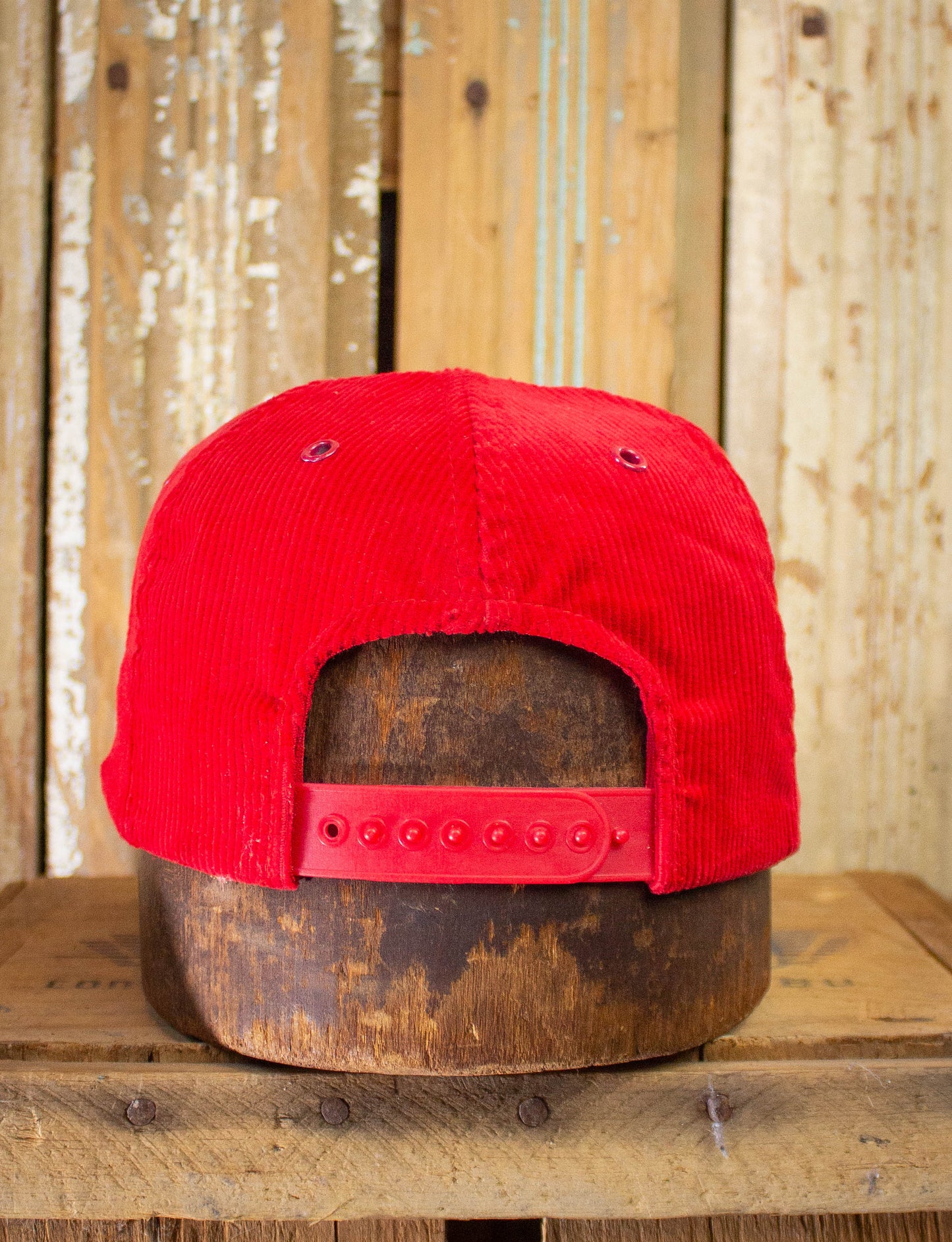 Vintage 80s Red Corduroy Malboro Snapback Hat
