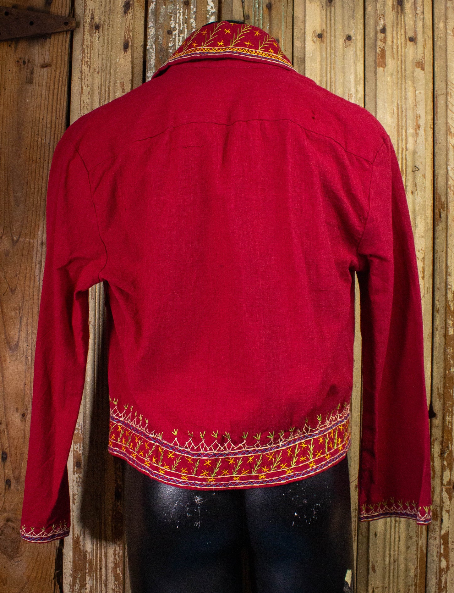 Vintage Overseas Trading Co. Red Embroidered Jacket Large