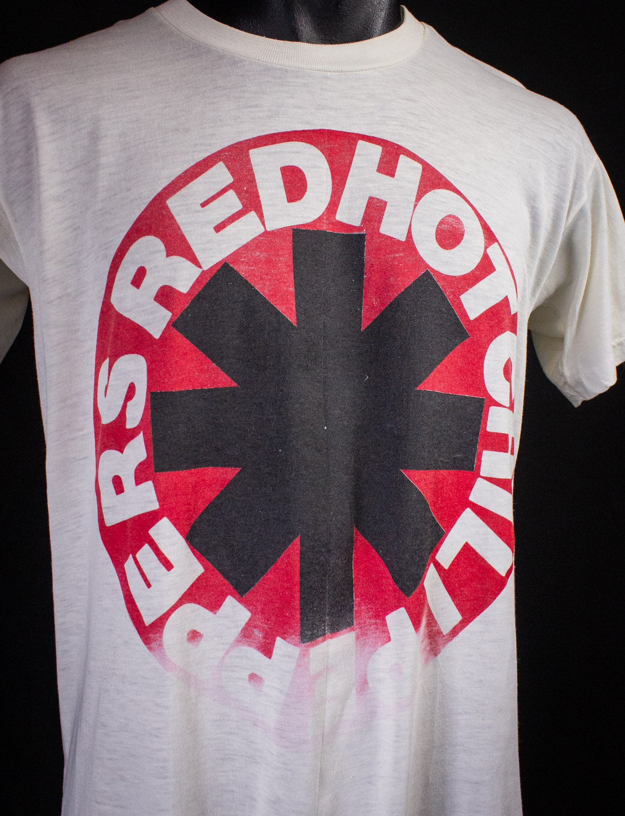 Vintage Red Hot Chili Peppers Logo Concert T Shirt 80s White Medium