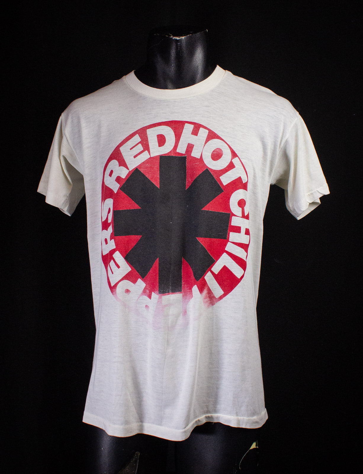 Vintage Red Hot Chili Peppers Logo Concert T Shirt 80s White Medium