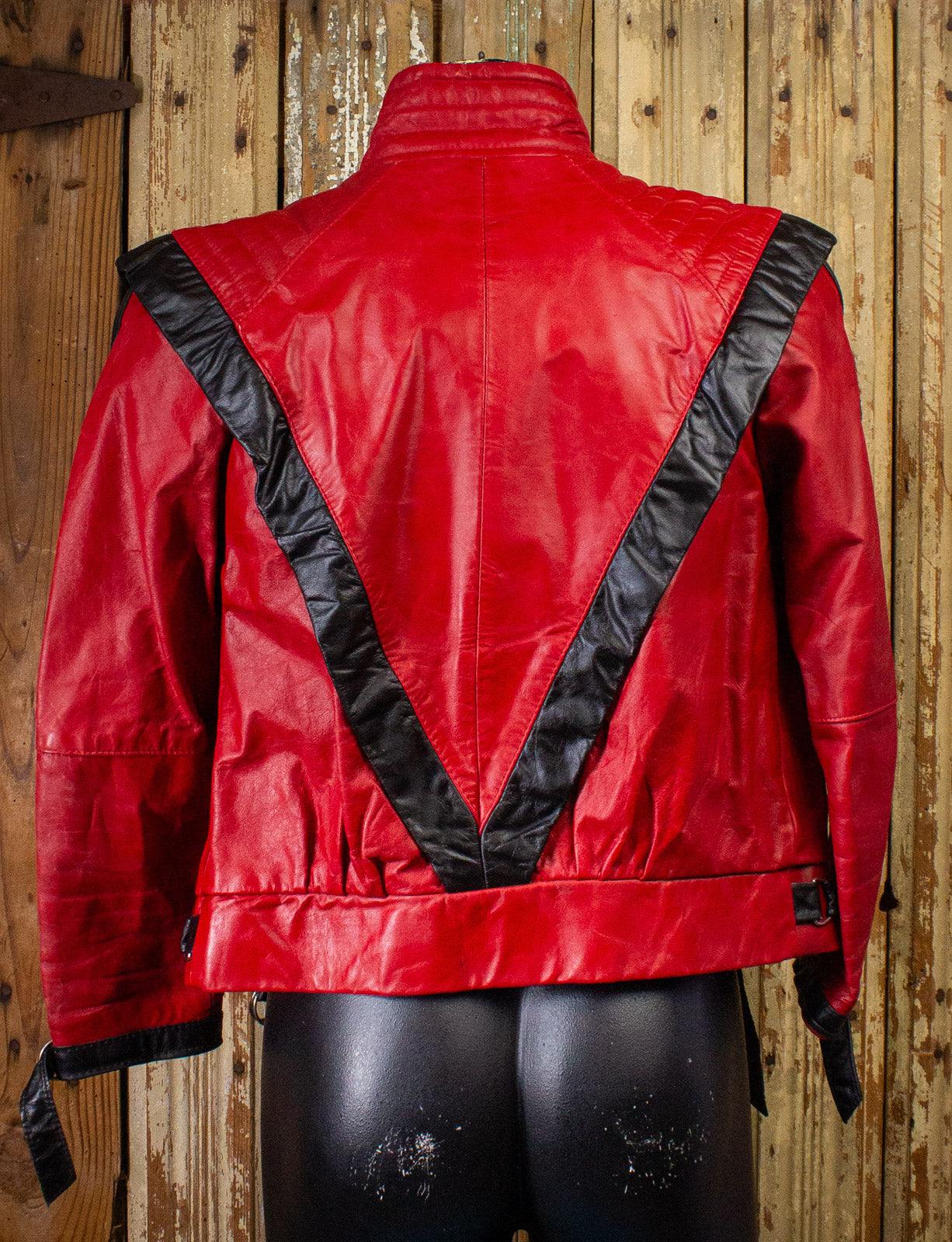 Vintage J. Palo Red Leather Jacket Cropped 80s Small/Medium