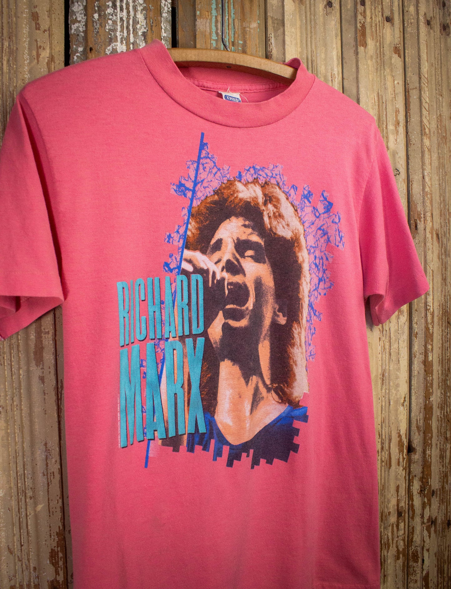 Vintage Richard Marx Hold On To The Night Concert T Shirt 1988 Pink Small