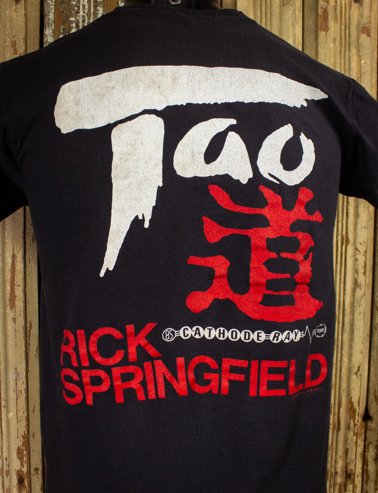 Vintage Rick Springfield Cathode Ray Concert T Shirt 1985 Black Small