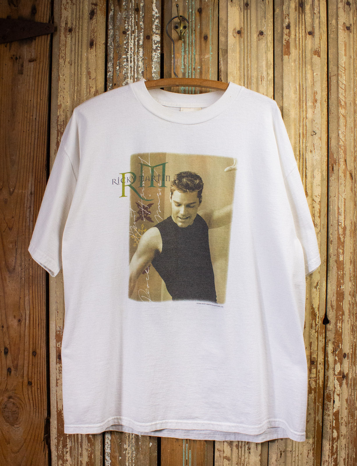 Vintage Ricky Martin Livin' La Vida Loca Concert T Shirt 2000 White XL