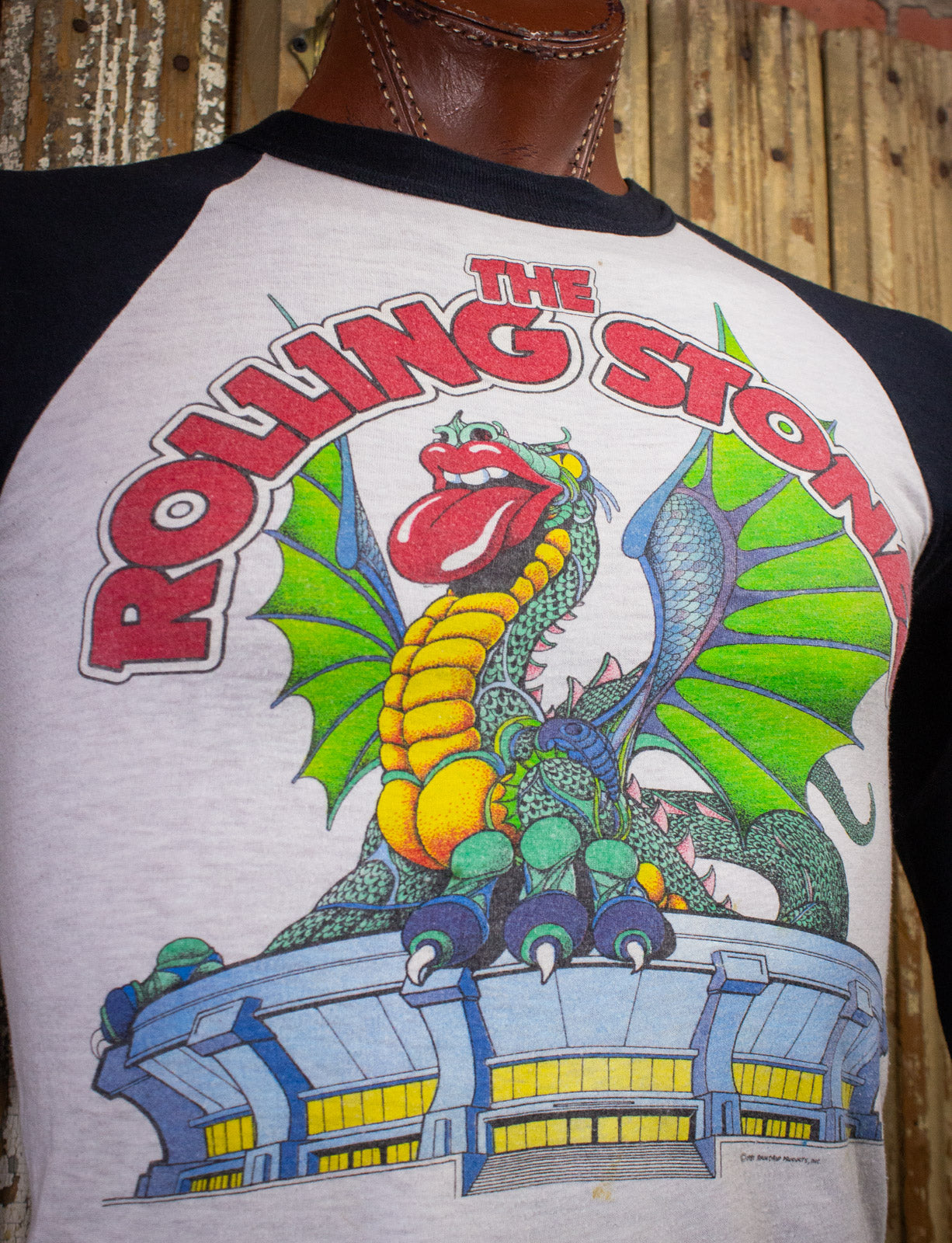 Vintage Rolling Stones LA Coliseum Concert Raglan 1981 Small
