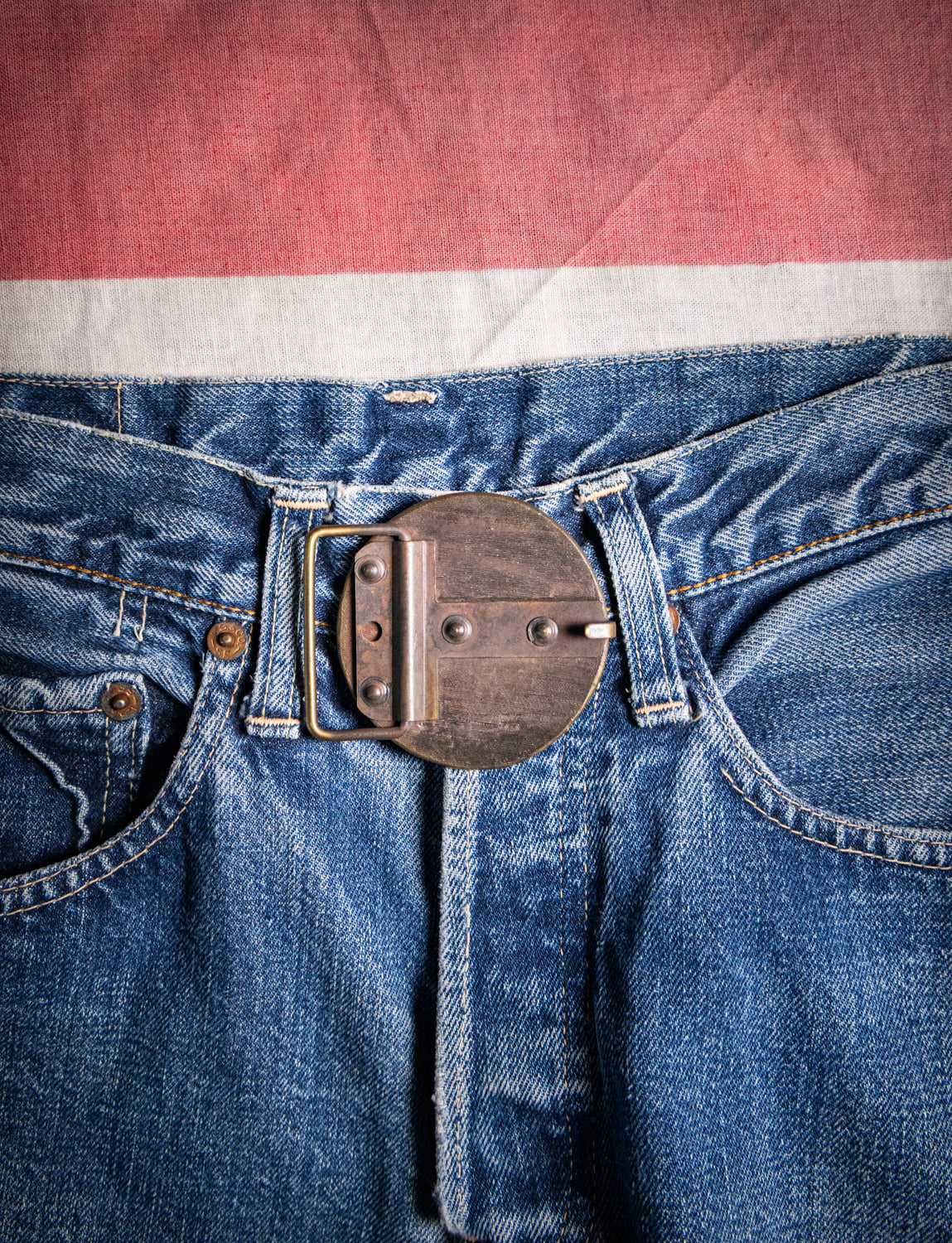 Vintage Beep Beep Your Ass! Brass Belt Buckle