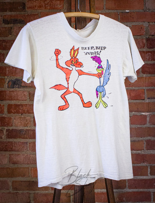 Vintage Roadrunner Beep Beep Yuras! Graphic T Shirt 70s Small