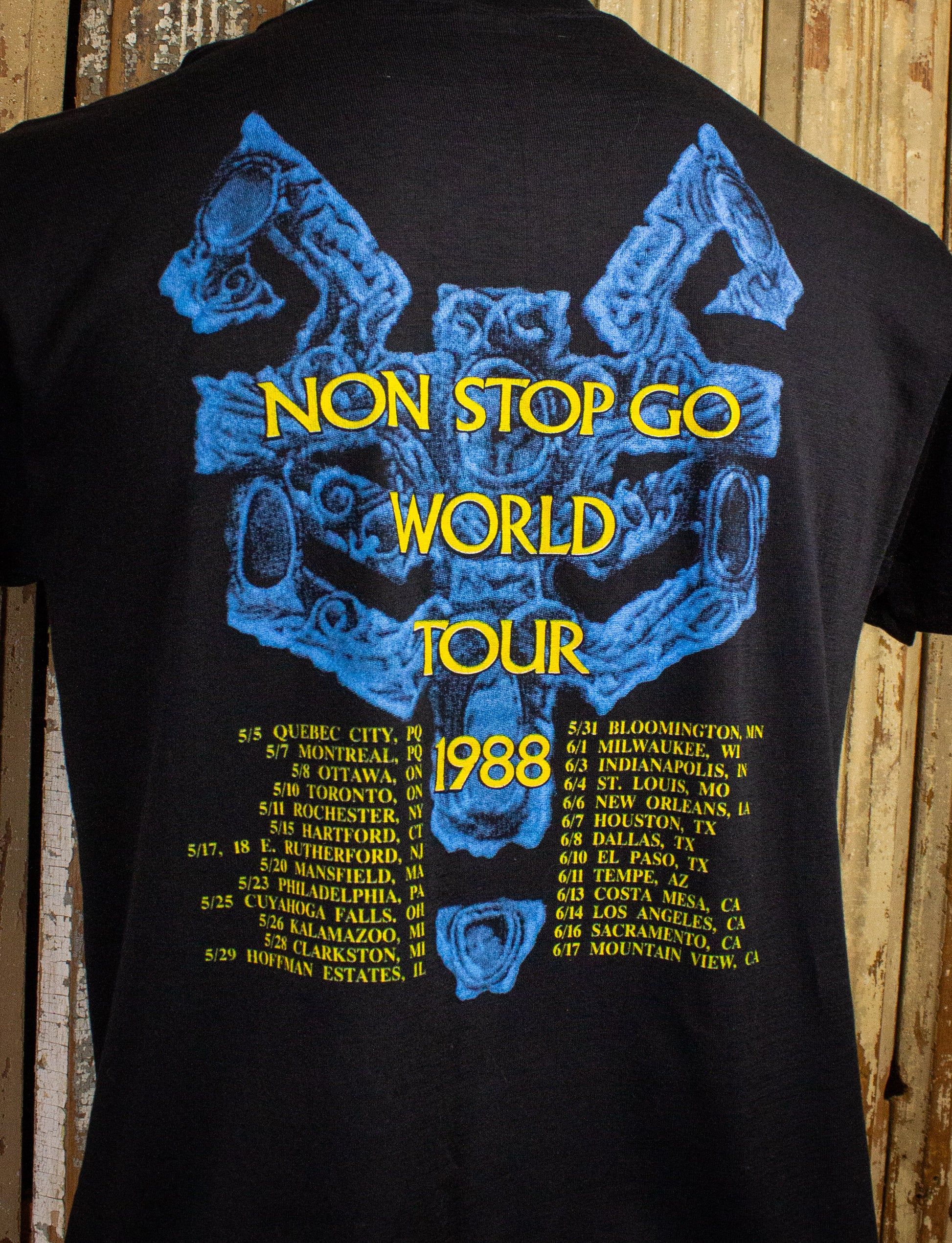 Vintage Robert Plant Non Stop Go Concert T Shirt 1988 Black Medium