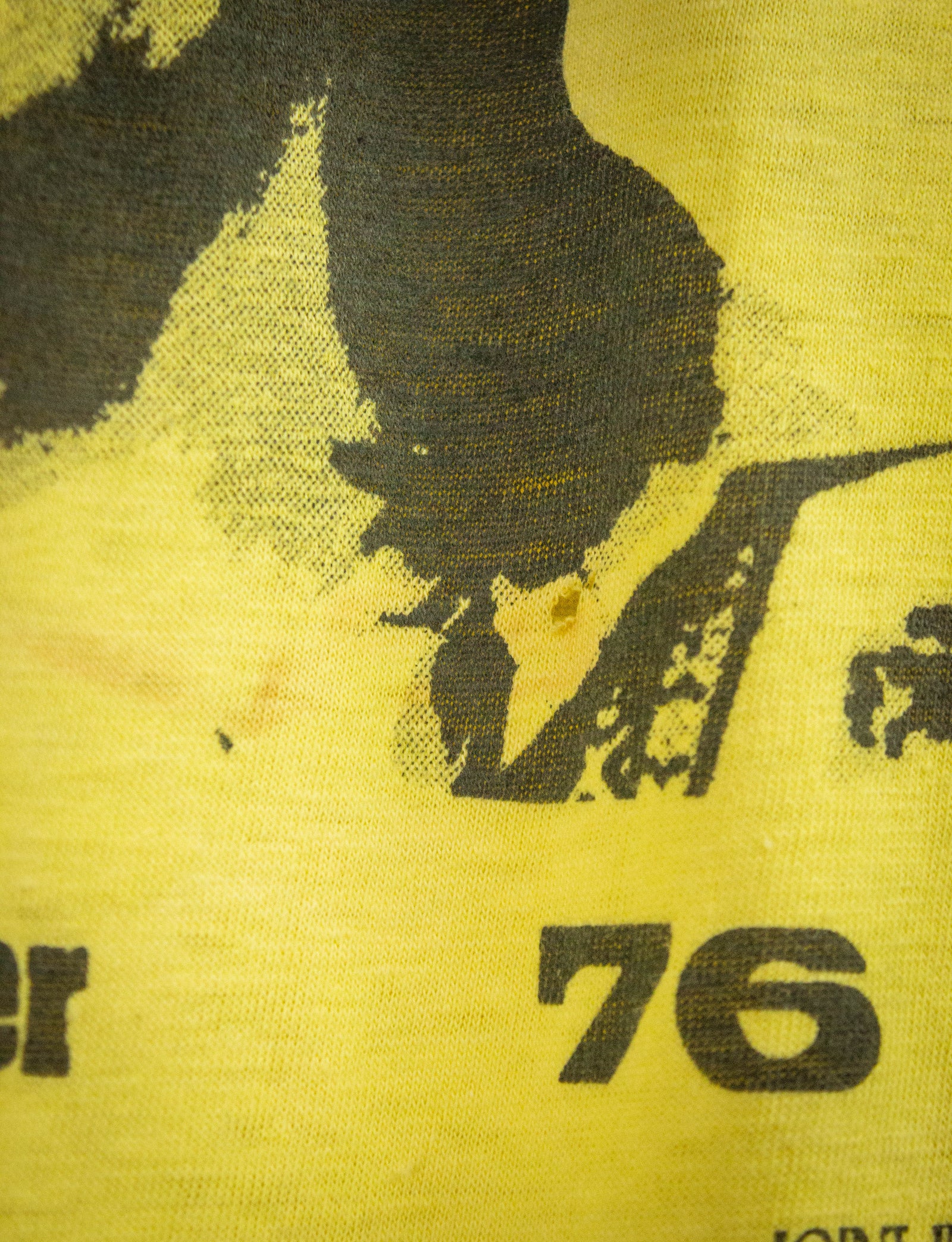 Vintage Robin Trower EnTam Concert T Shirt 1976 Yellow Large