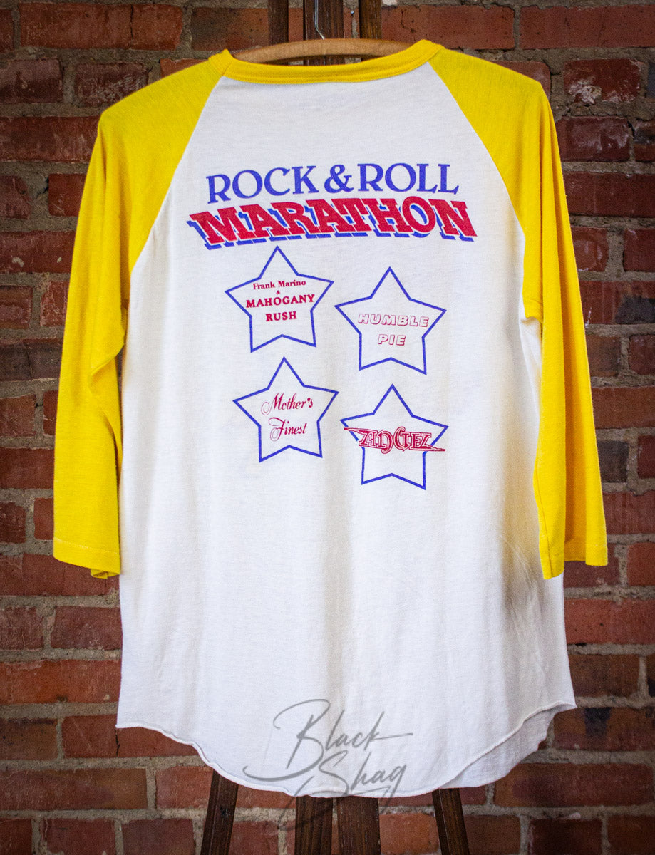Vintage Rock & Roll Marathon Raglan Concert T Shirt 1980 Medium/Large