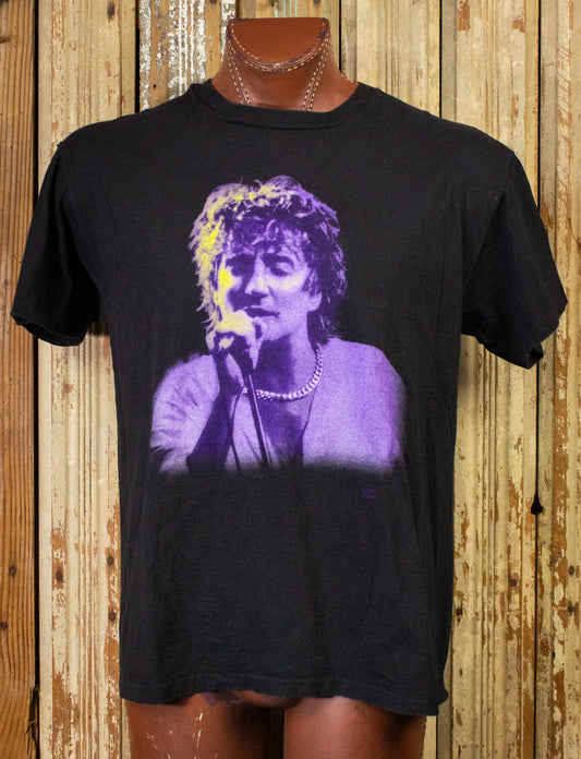 Vintage Rod Stewart Unplugged Concert T Shirt 1993 Black XL