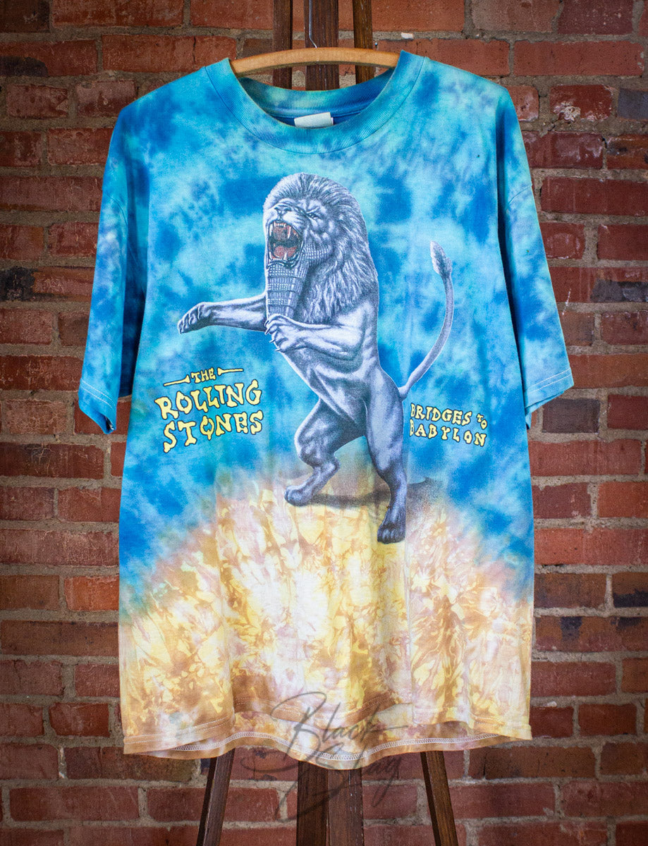 Vintage Rolling Stones Bridges to Babylon Concert T Shirt 1997 Tie Dye XL