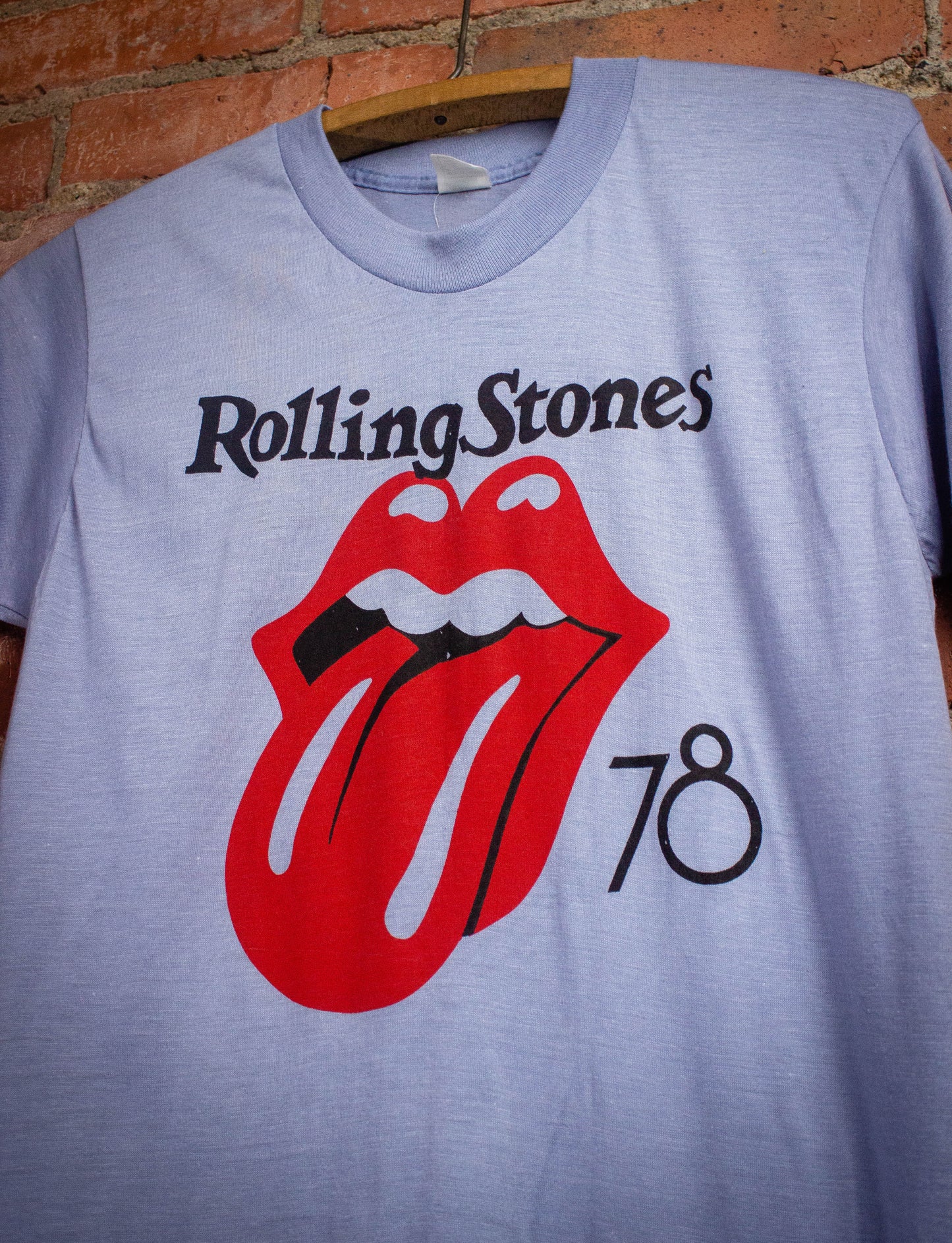 Vintage Rolling Stones Concert T Shirt 1978 Blue Small