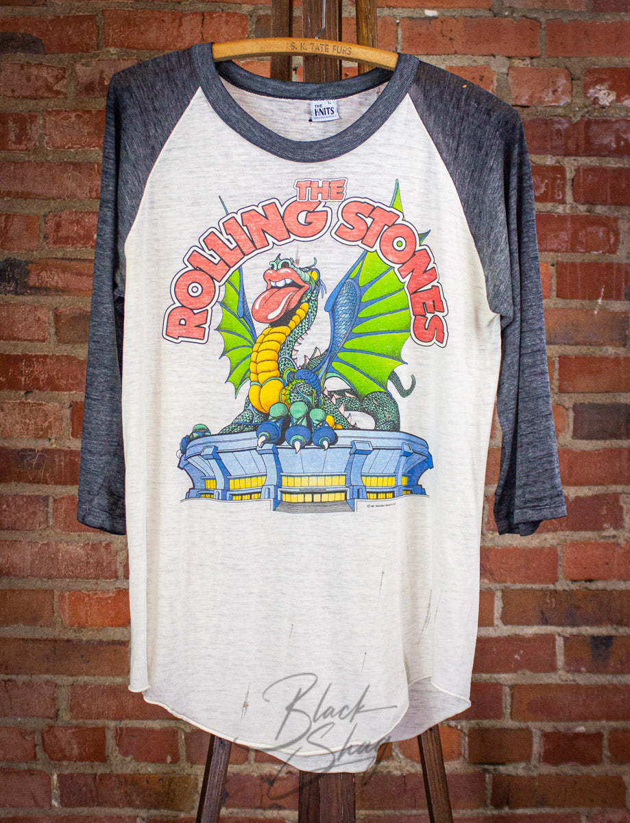 Vintage Rolling Stones Dragon Raglan Concert T Shirt 1981 Medium