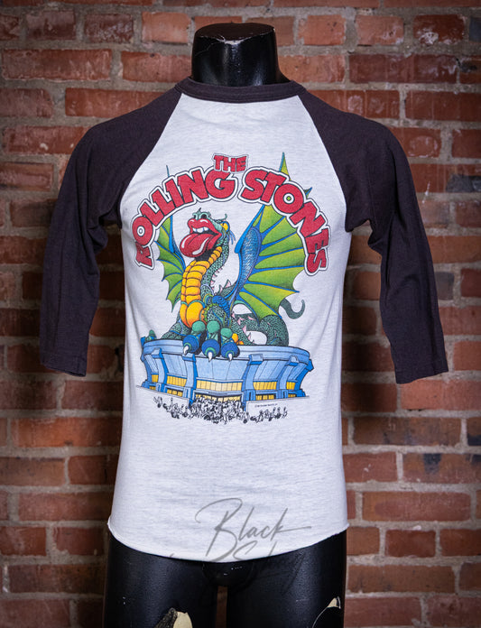 Vintage 1981 Rolling Stones Dragon Raglan Florida Concert T Shirt XS