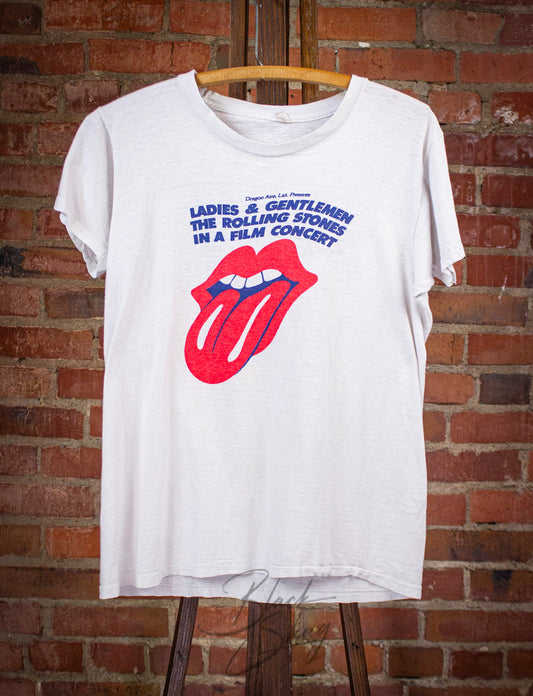 Vintage Rolling Stones Ladies & Gentleman Concert Film T Shirt 1974 Small