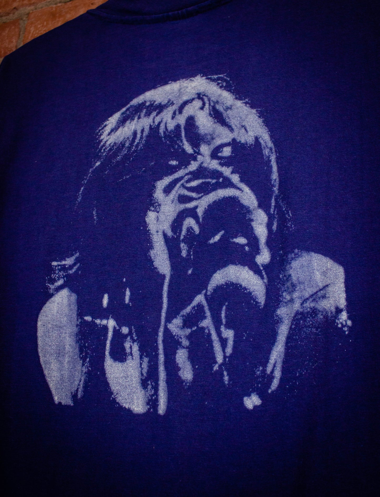 Vintage Rolling Stones Mick Jagger Concert T Shirt 70s Blue Small