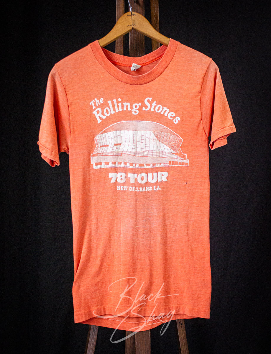 Vintage Rolling Stones New Orleans Concert T Shirt 1978 Orange XS