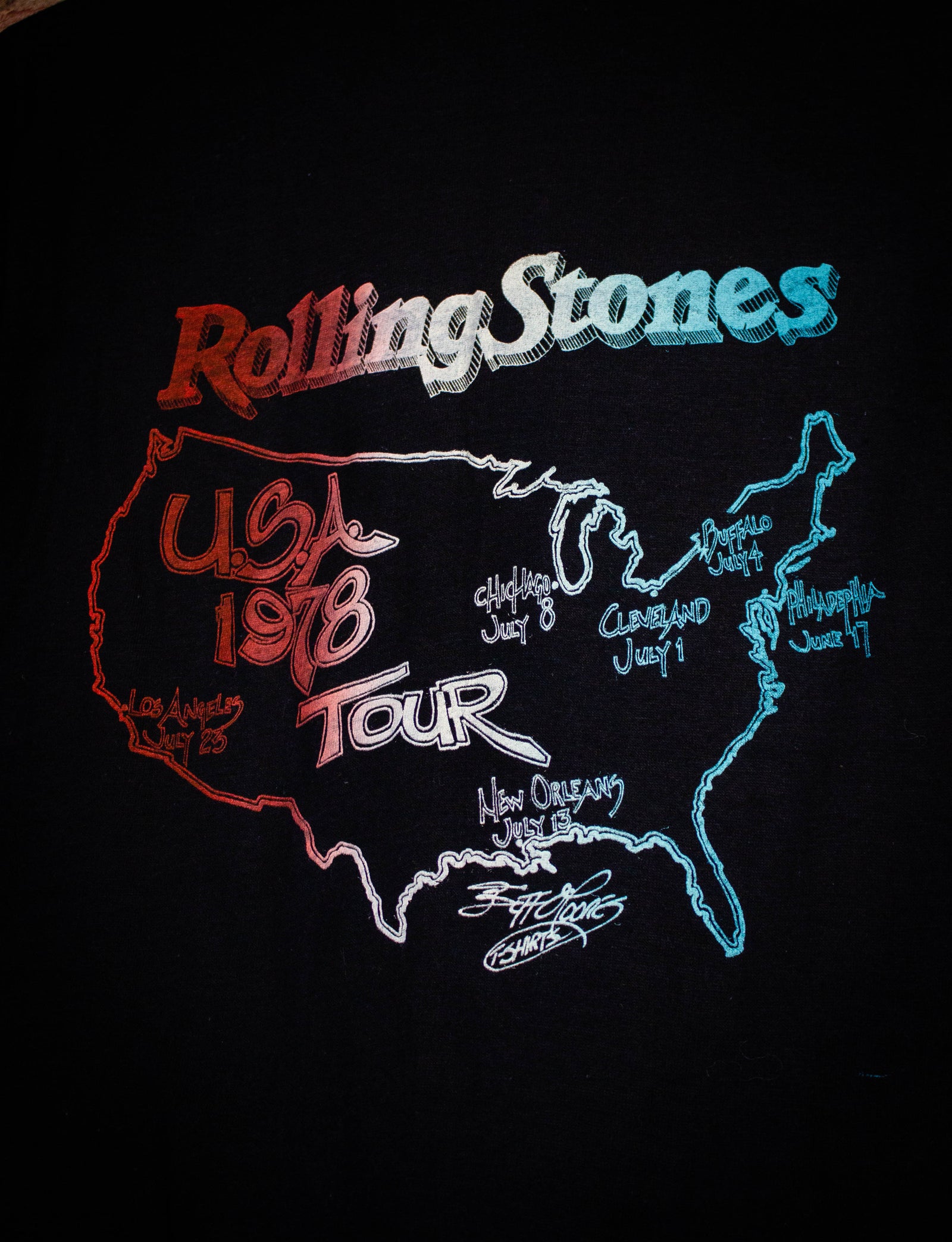 Vintage Rolling Stones Some Girls USA Tour Concert T Shirt 1978 Small