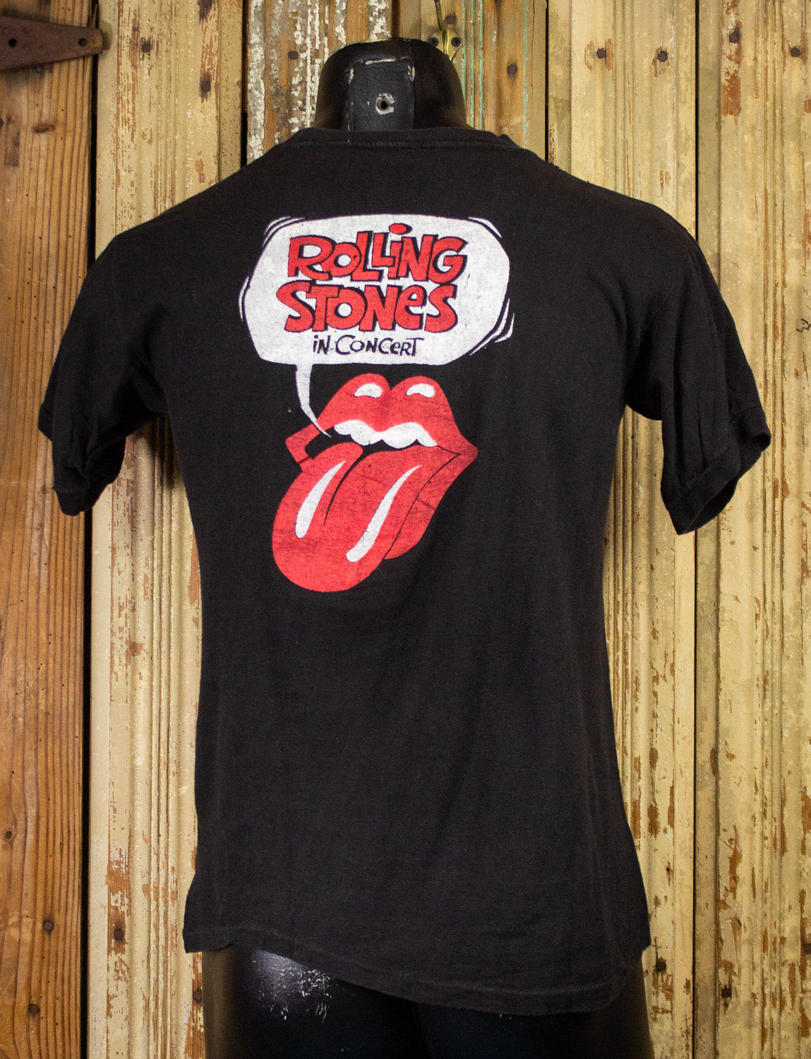 Vintage Rolling Stones Us Tour Parking Lot Concert T Shirt 70s Black Small/Medium