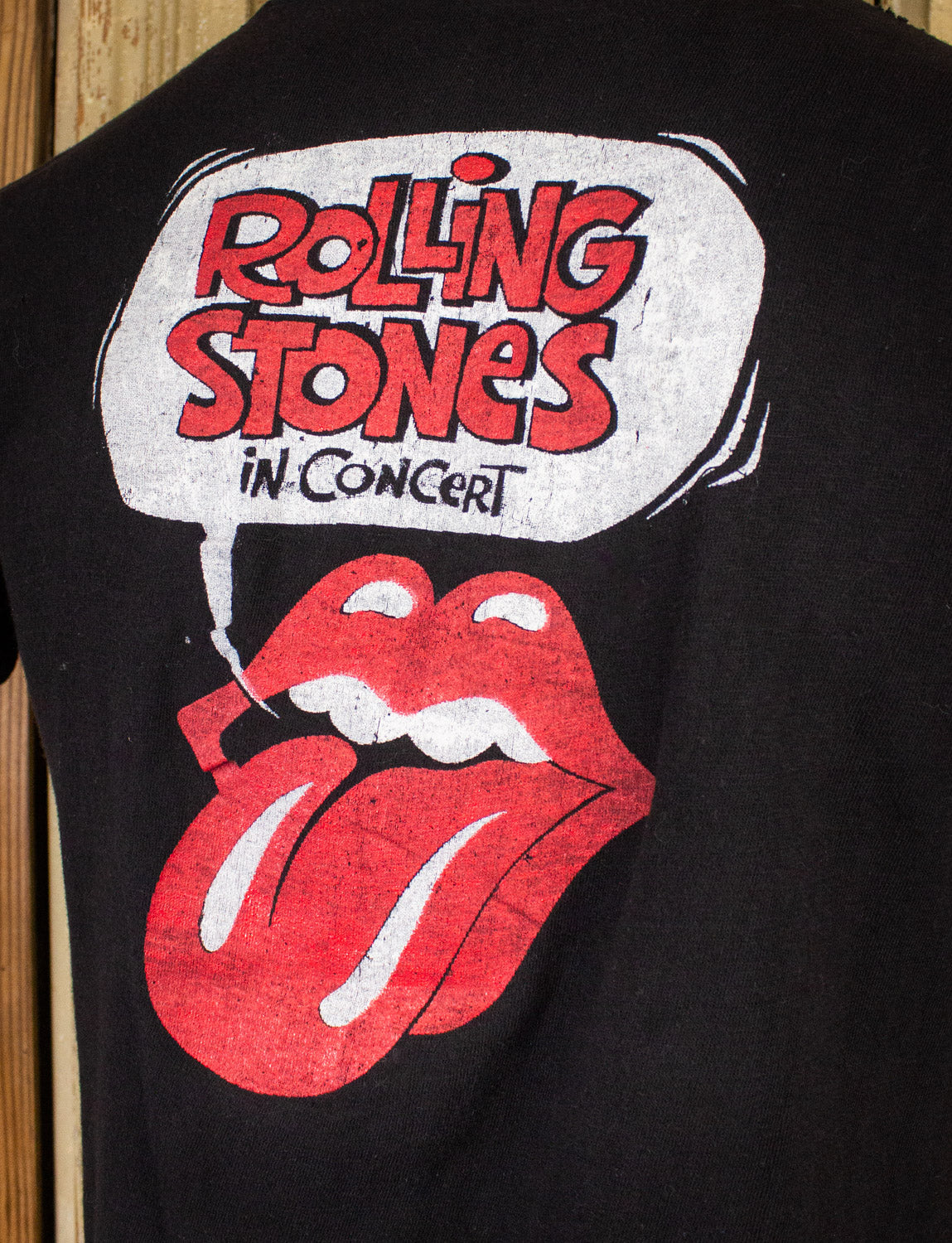 Vintage Rolling Stones Us Tour Parking Lot Concert T Shirt 70s Black Small/Medium