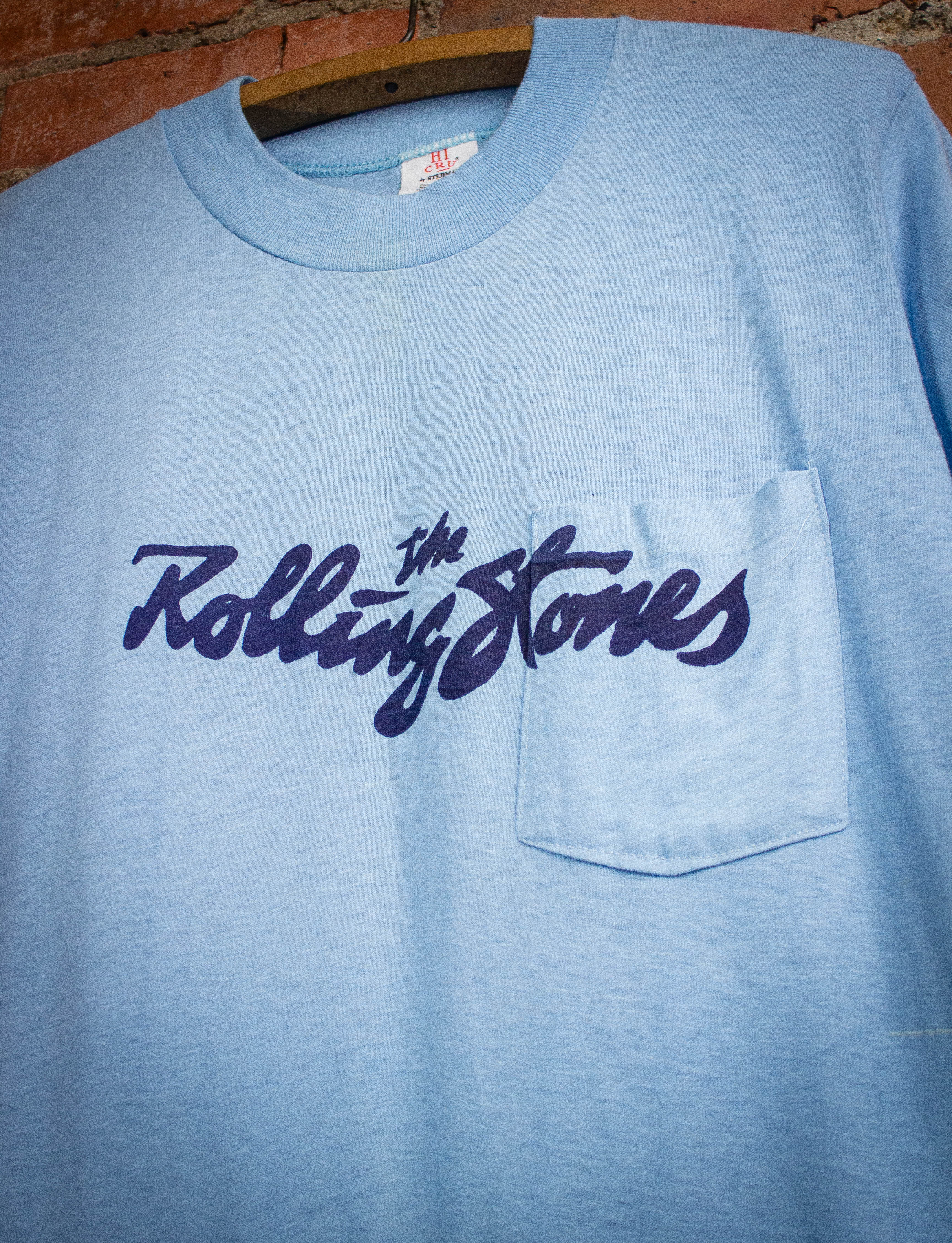 Vintage Rolling Stones World Tour Concert Pocket T Shirt 1978 Light Bl –  Black Shag Vintage