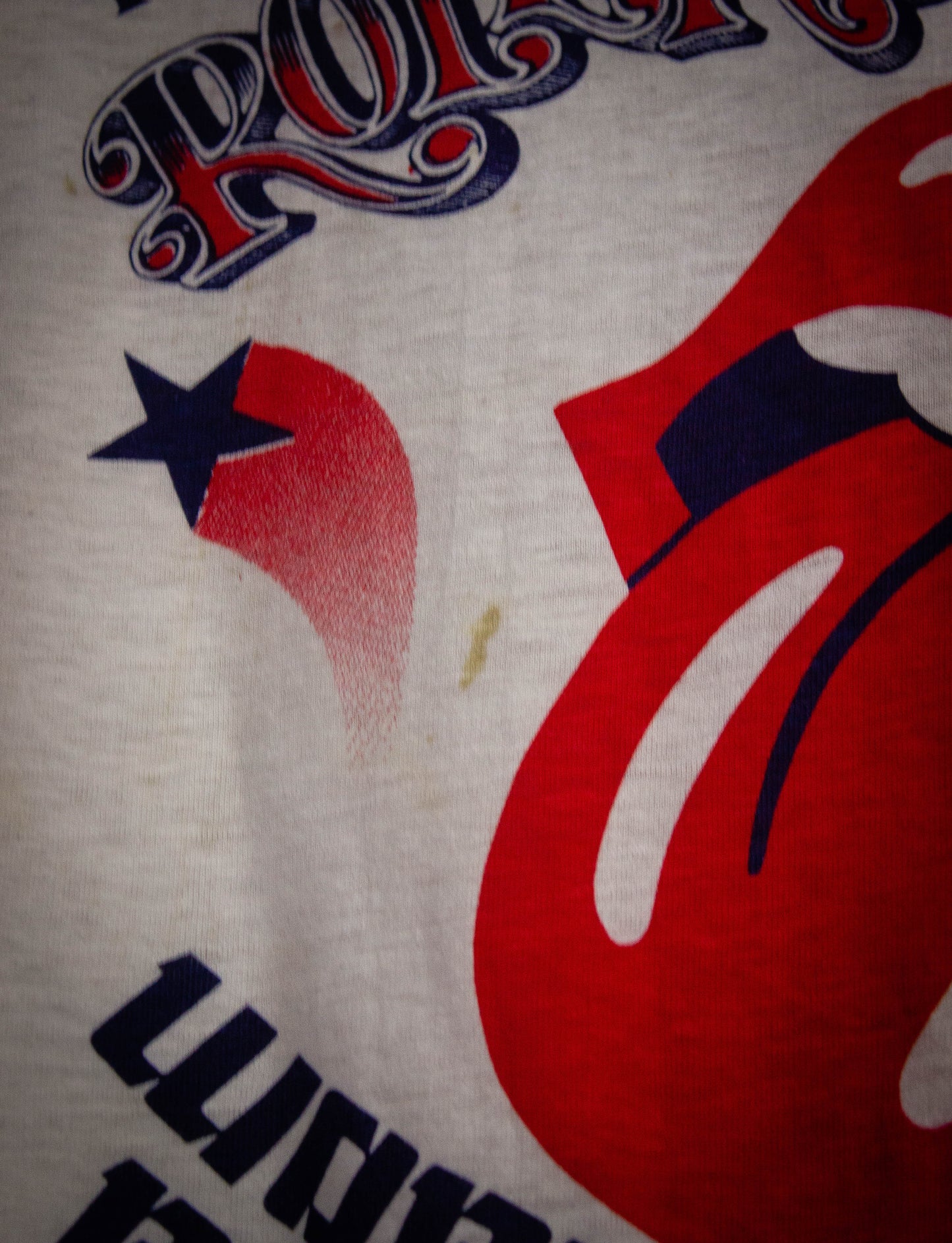 Vintage Rolling Stones World's Greatest Rock & Roll Band Raglan Concert T Shirt 70s White/Navy Medium