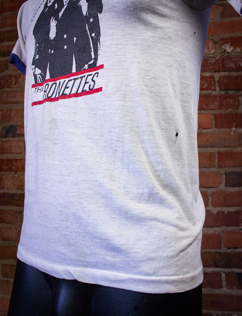 Vintage Ronettes Tomorrow's Sound Today Ringer Concert T Shirt 60s White Small