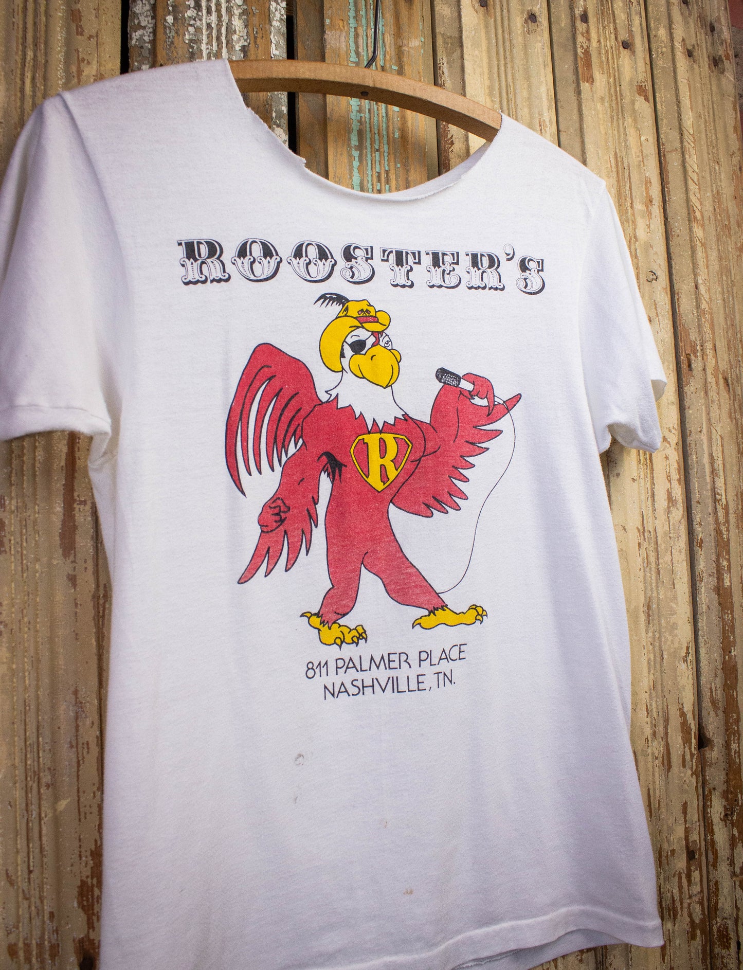 Vintage Rooster's Back To School Jam Graphic T Shirt 1985 White Small