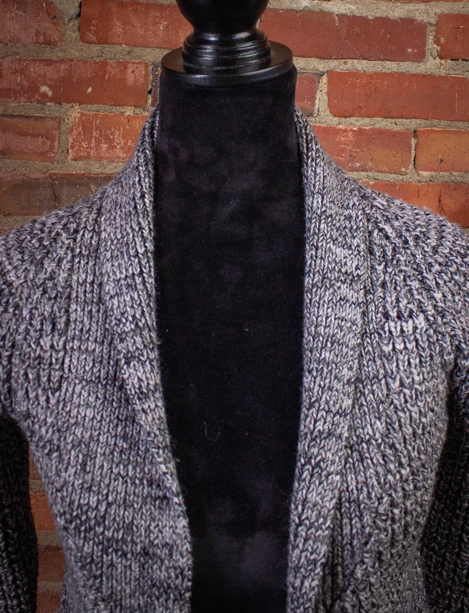 Vintage Rosanna Knit Cardigan 70s Gray XS