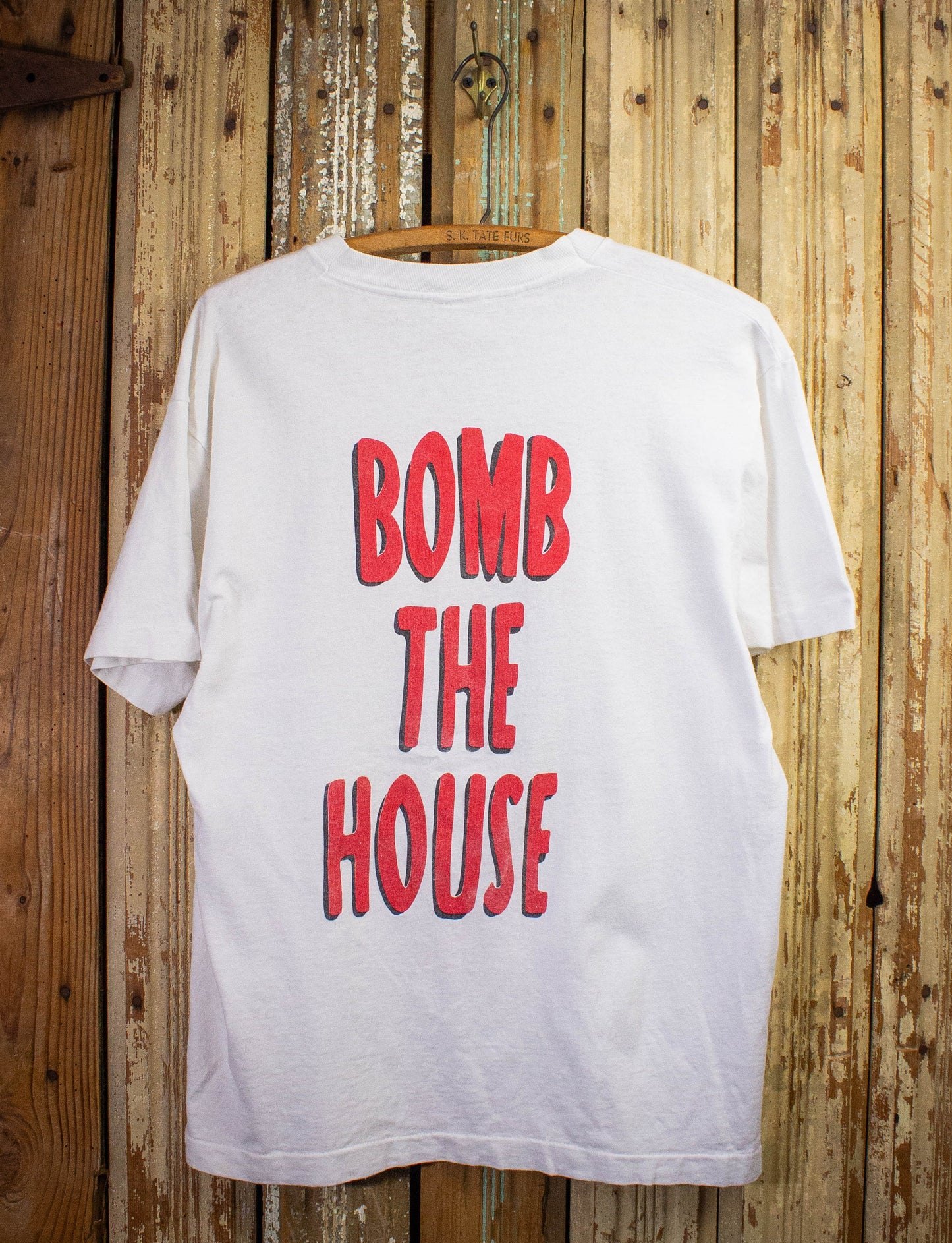 Vintage Royal Crescent Mob Bomb The House Concert T Shirt 1990 White Large