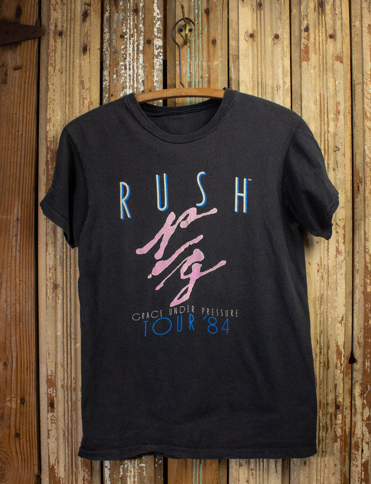 Vintage Rush Grace Under Pressure Concert T Shirt 1984 Black Small