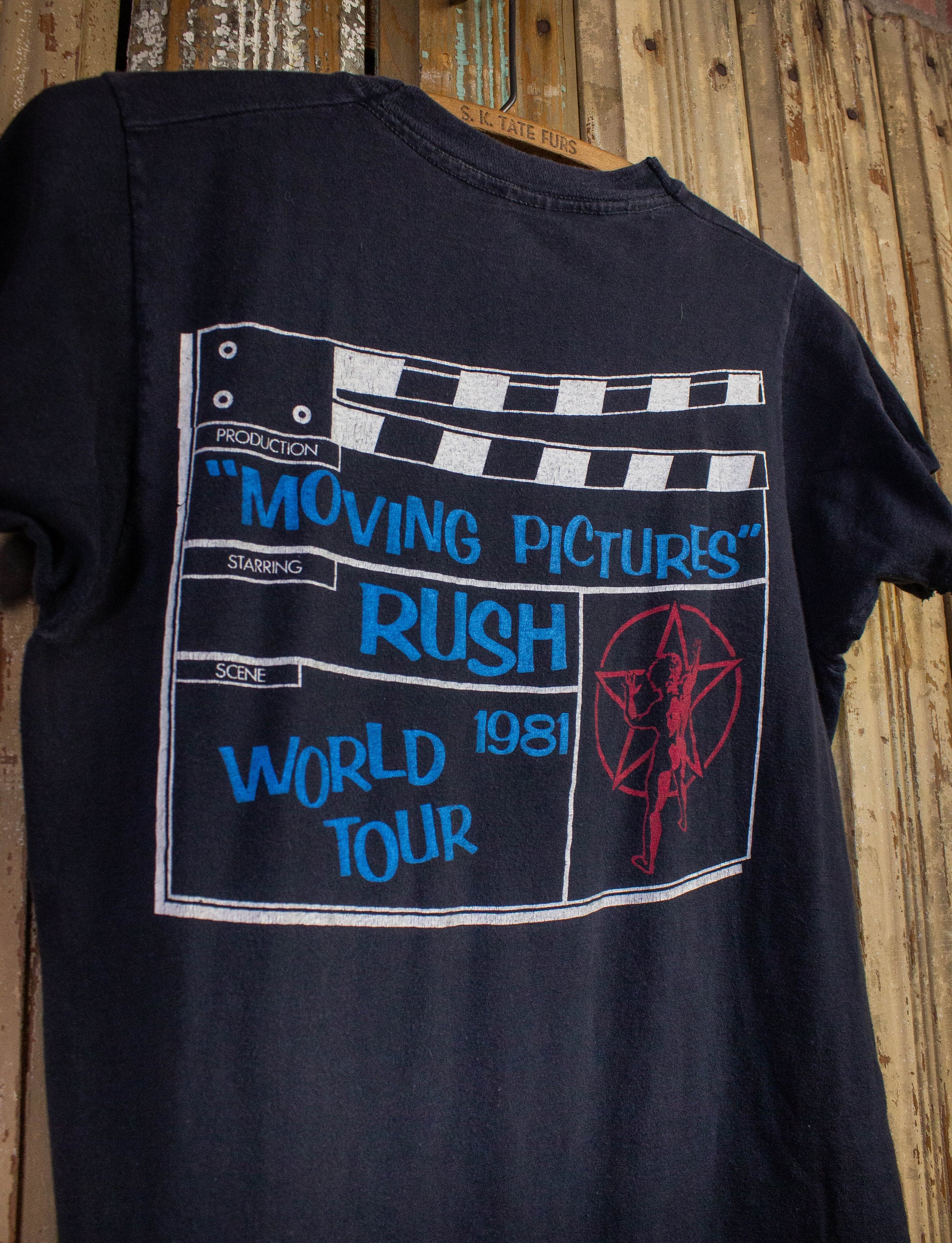 Vintage Rush Moving Pictures Tour Concert T Shirt 1981 Black XS