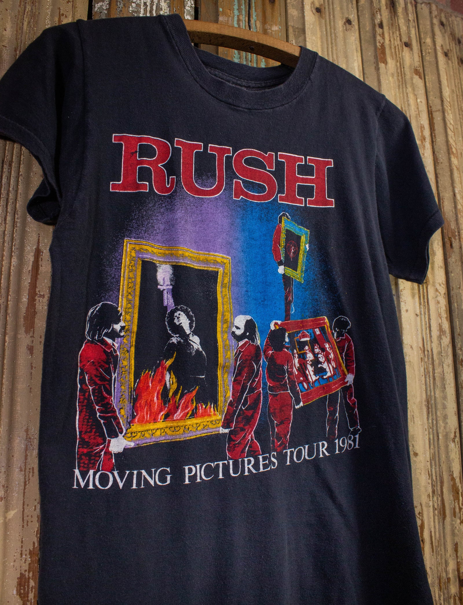 Vintage Rush Moving Pictures Tour Concert T Shirt 1981 Black XS