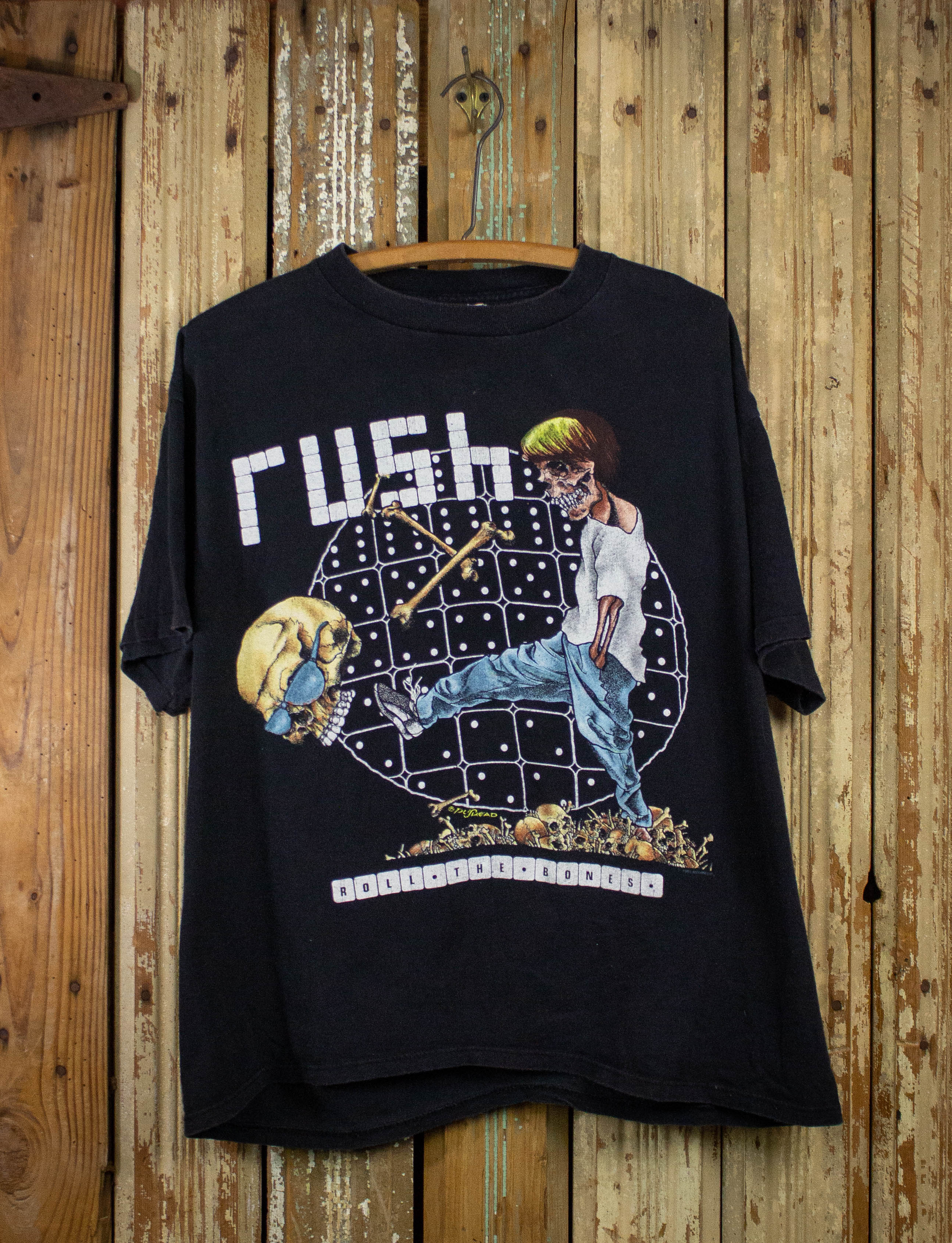 Vintage Rush Roll The Bones Pushead Concert T Shirt 1991 Black XL – Black  Shag Vintage