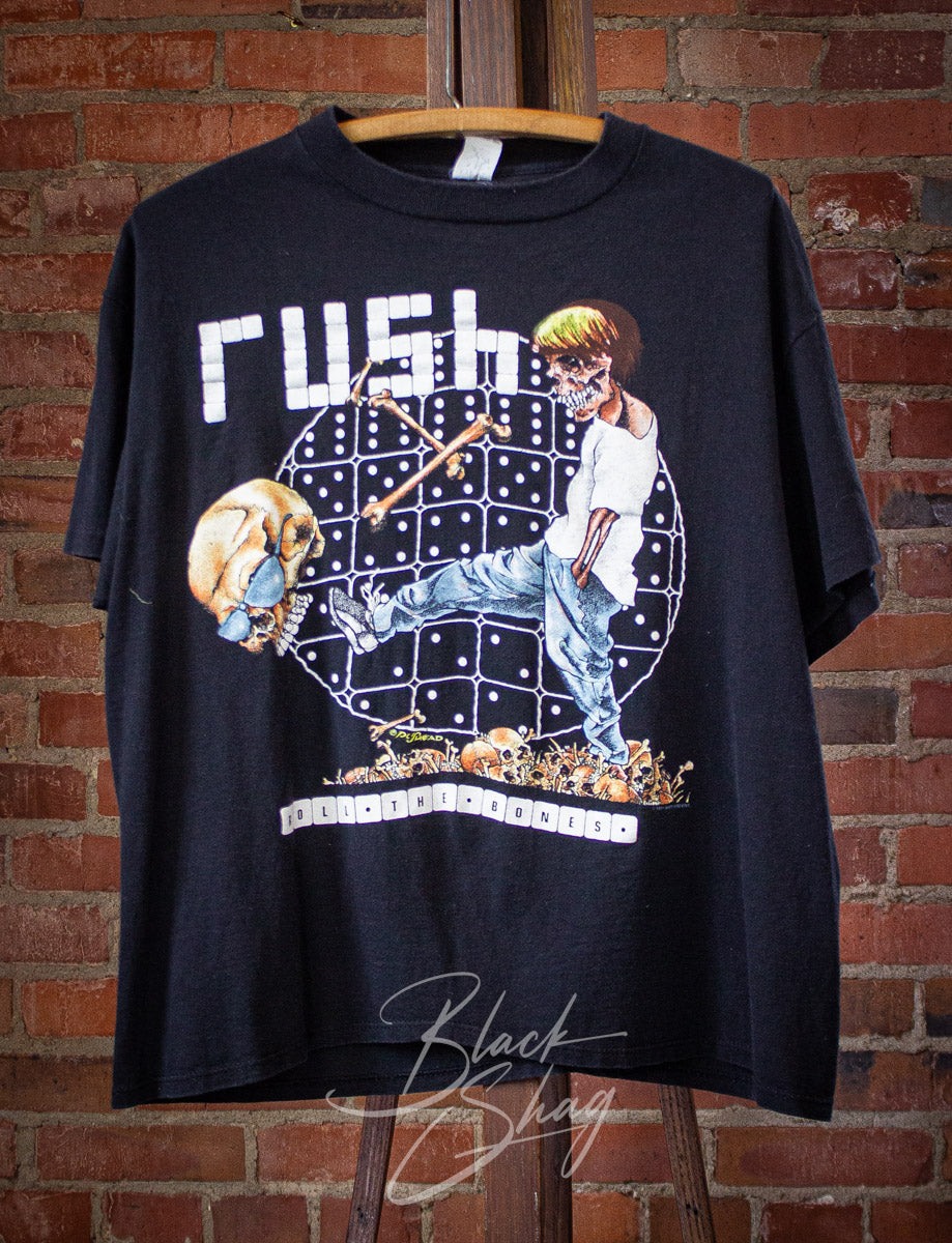 Vintage Rush Roll Them Bones Pushead Concert T Shirt 1991 Black Large