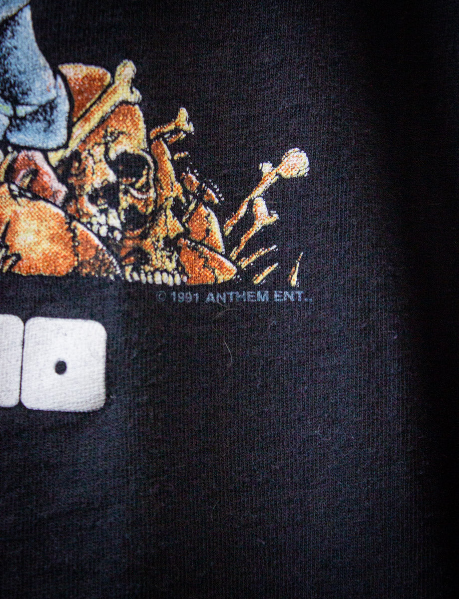 Vintage Rush Roll Them Bones Pushead Concert T Shirt 1991 Black Large