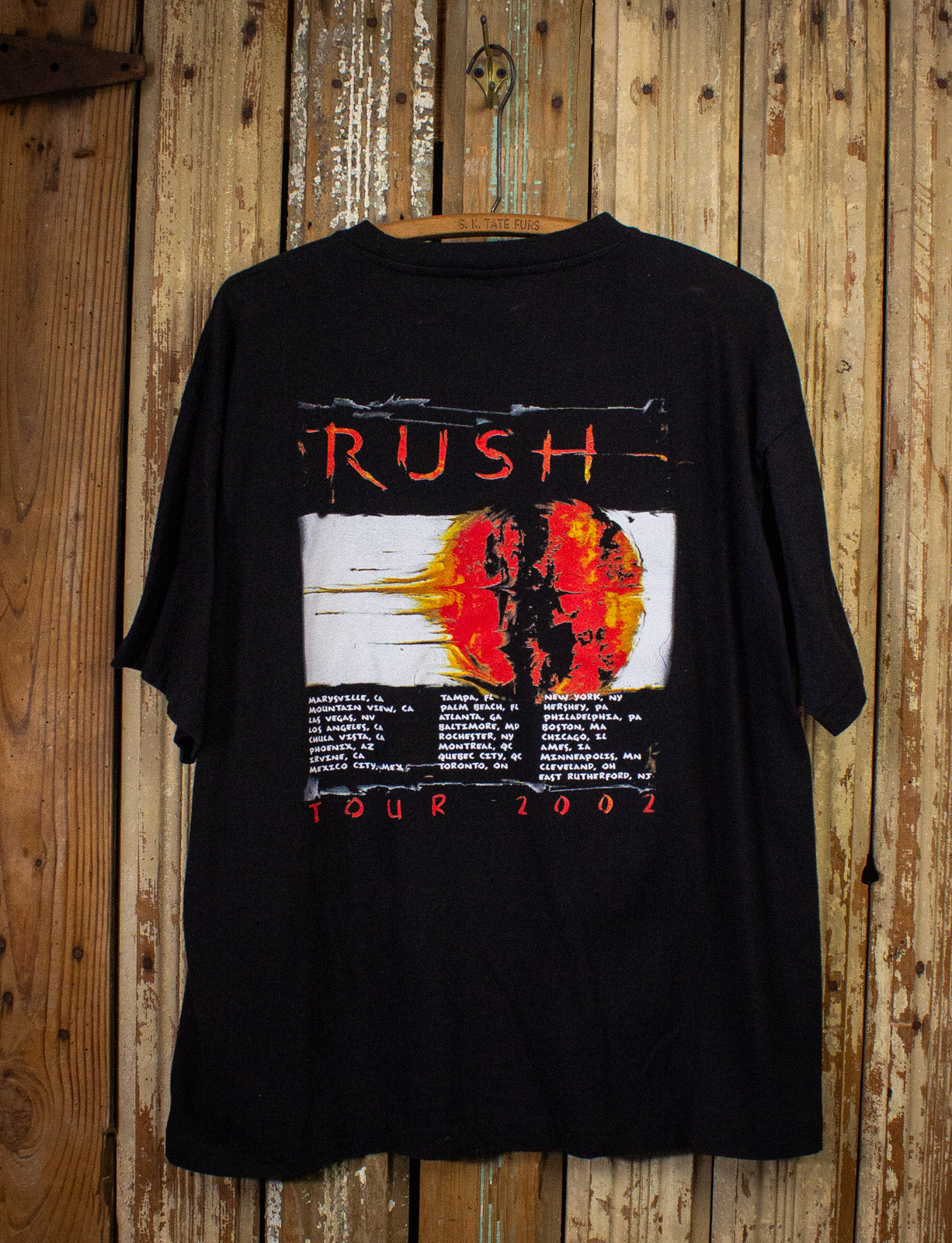 Vintage Rush Vapor Trails Concert T Shirt 2002 Black XL