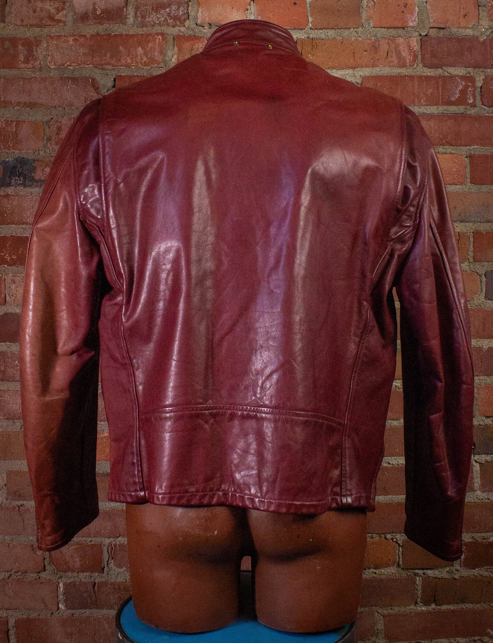 Vintage Rusty Red Cafe Racer Leather Jacket Medium/Large