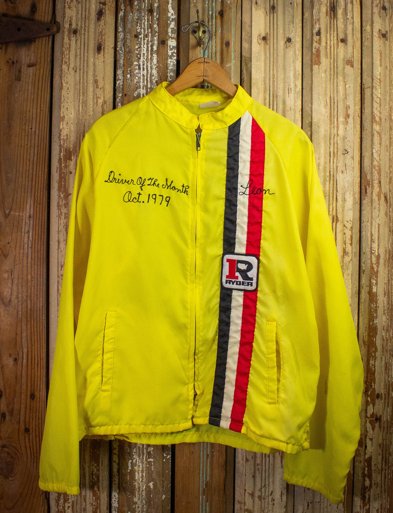 Vintage Ryder "Leon" Windbreaker Jacket 1979 Neon Yellow Medium
