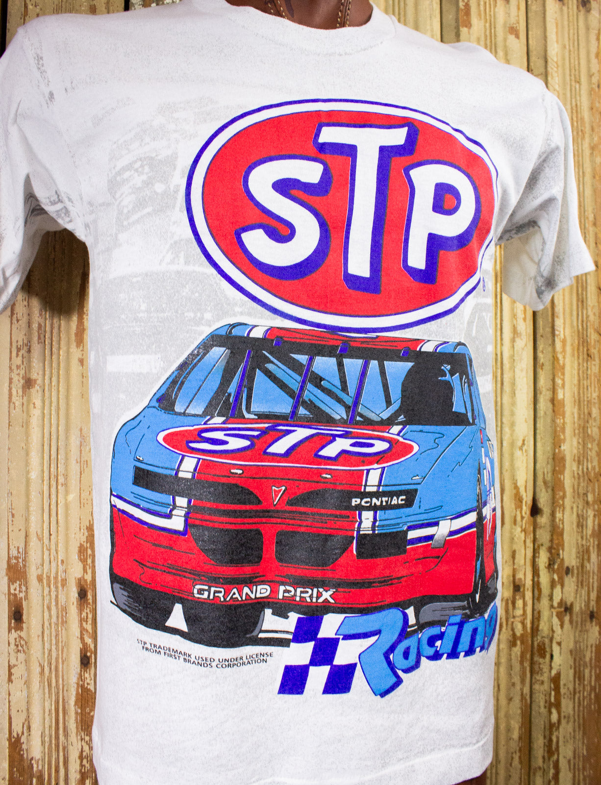 Vintage STP Racing AOP Graphic T Shirt 90s Medium/Large